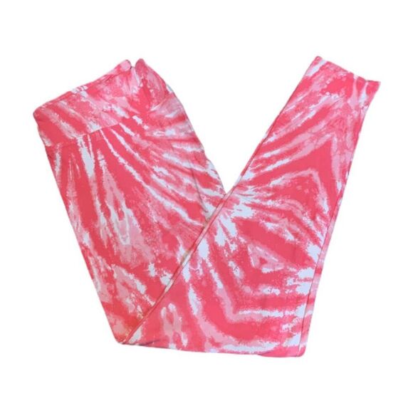 LuLaRoe Pink Tie Dye BCA Leggings Breast Cancer Comfort Comfy - Picture 1 of 2